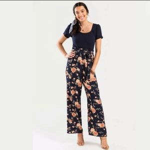 Tesha Floral Paperbag Jumpsuit